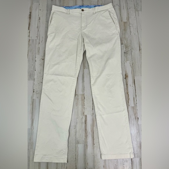 Tommy Bahama Pants Mens 36x33 Khaki Cream Cotton Tencel - Picture 2 of 10